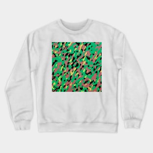 Camouflage - Green and Dark Salmon Crewneck Sweatshirt